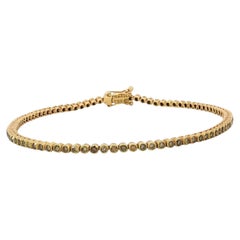 Braccialetto "Stitch" di Paul Moreli con diamanti "Pinpoint" color champagne, in oro giallo 18 carati