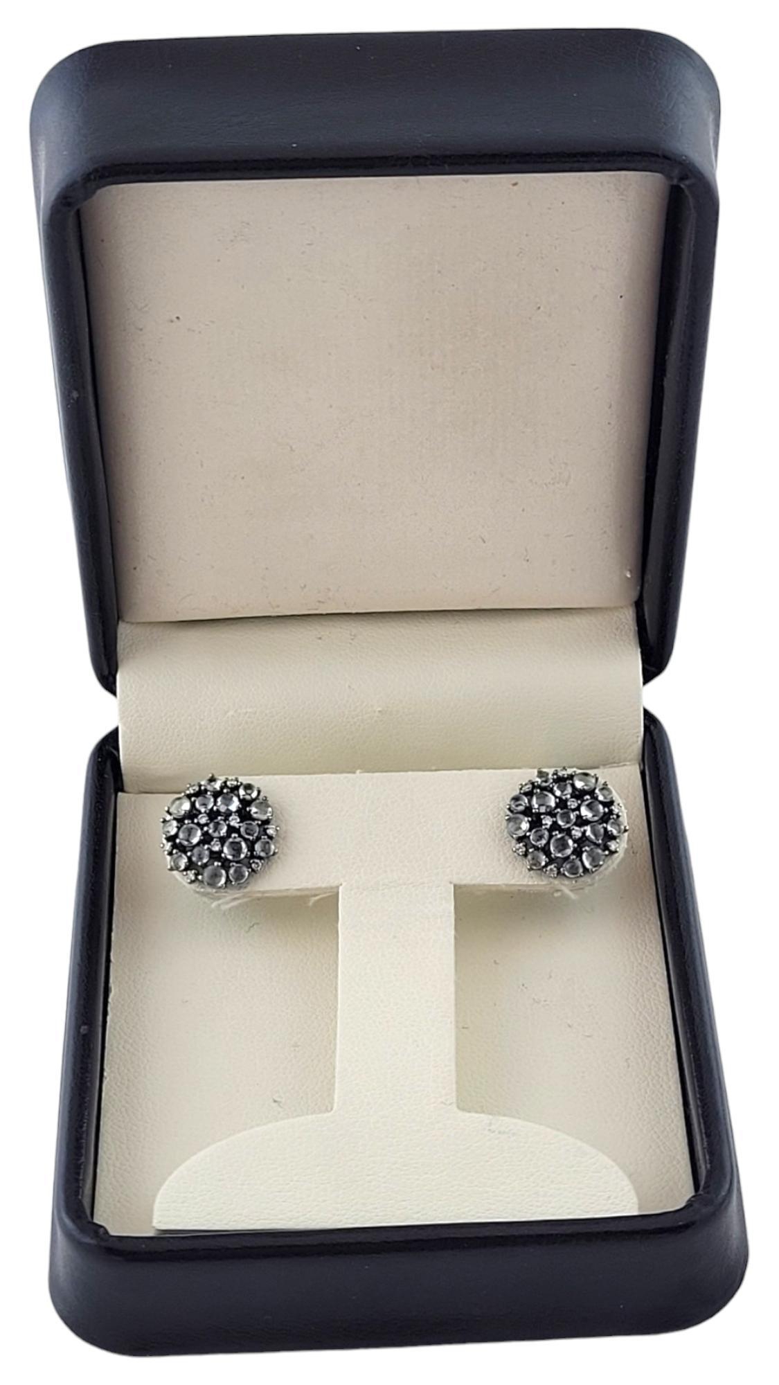 Paul Morelli 18 Karat White Gold Aquamarine Diamond Confetti Earrings #16973 For Sale 1