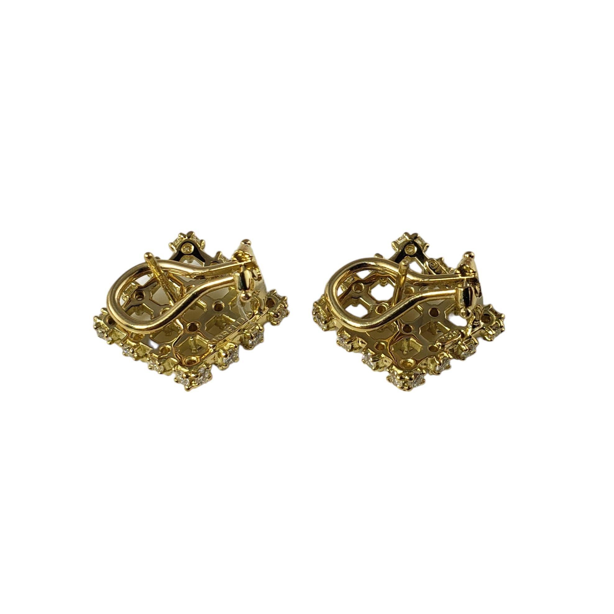Round Cut Paul Morelli 18 Karat Yellow Gold and Diamond Earrings For Sale