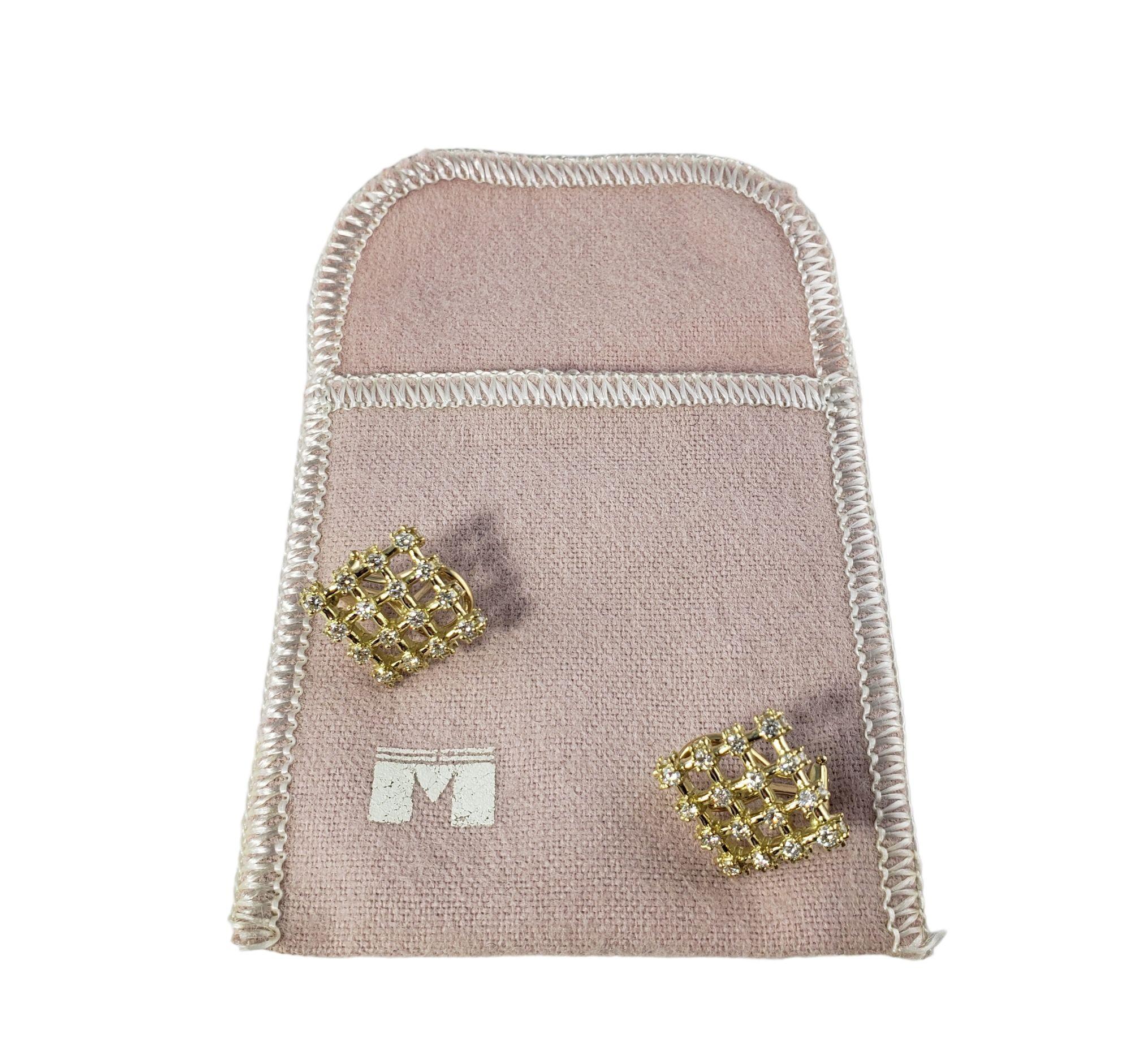 Paul Morelli Boucles d'oreilles en or jaune 18 carats et diamants en vente 1