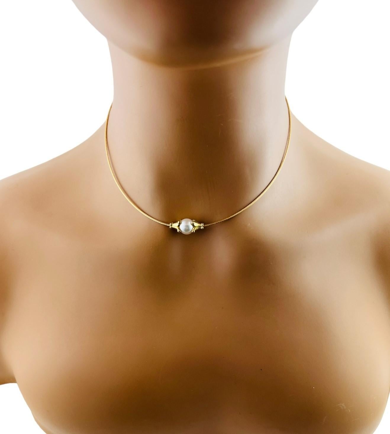 Paul Morelli 18 Karat Yellow Gold and Pearl Necklace #16748 For Sale 4