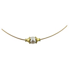 Paul Morelli 18 Karat Yellow Gold and Pearl Necklace #16748