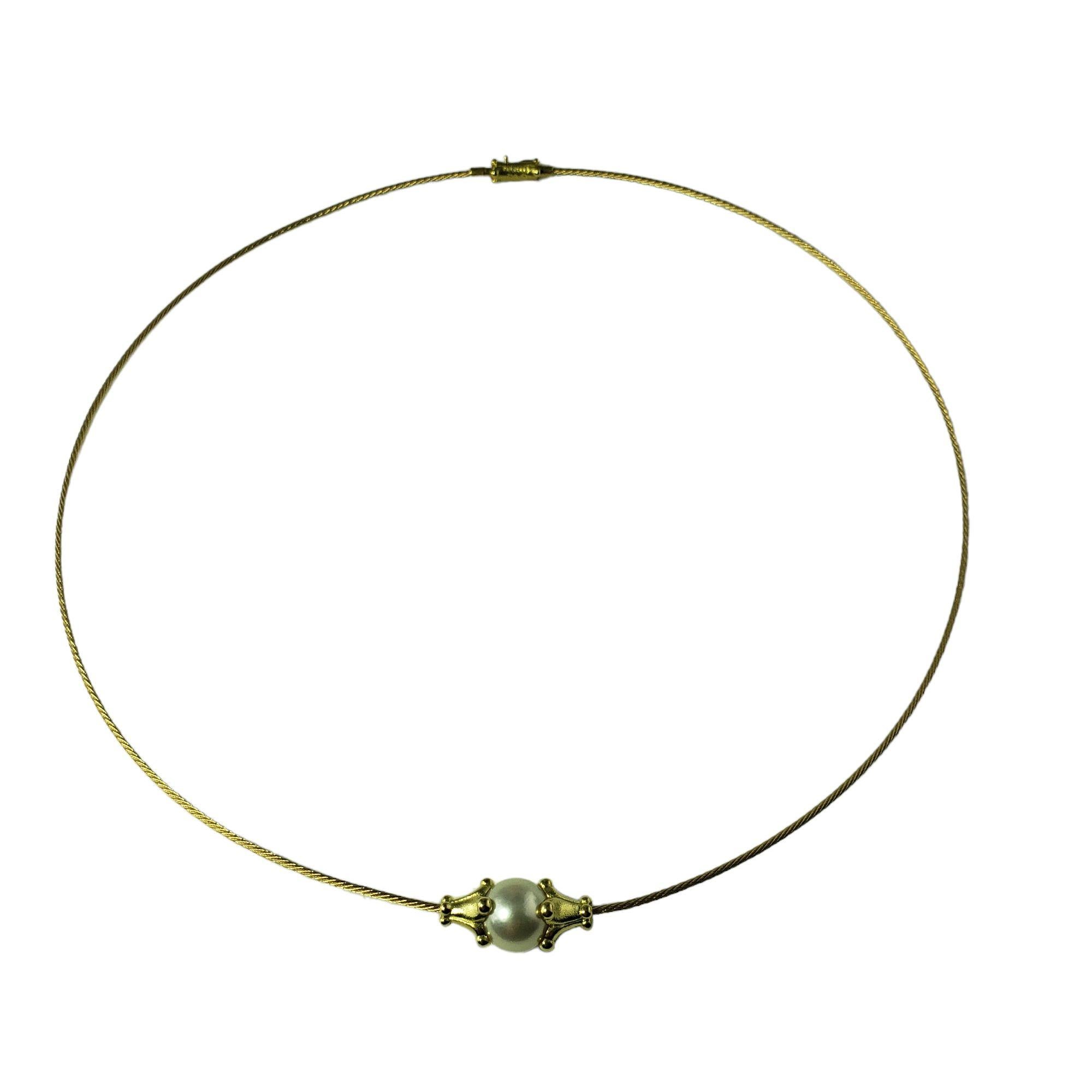 Halskette aus 18 Karat Gelbgold und Perlen von Paul Morelli im Zustand „Gut“ in Washington Depot, CT