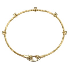 Paul Morelli - Bracciale con cavo e diamanti in oro giallo 18k