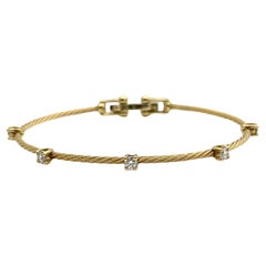 Paul Morelli 18k Yellow Gold Diamond Unity Cable Bracelet