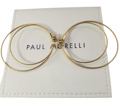 Paul Morelli 18K Yellow Gold and Diamond Double Unity Hoop Earrings #22957