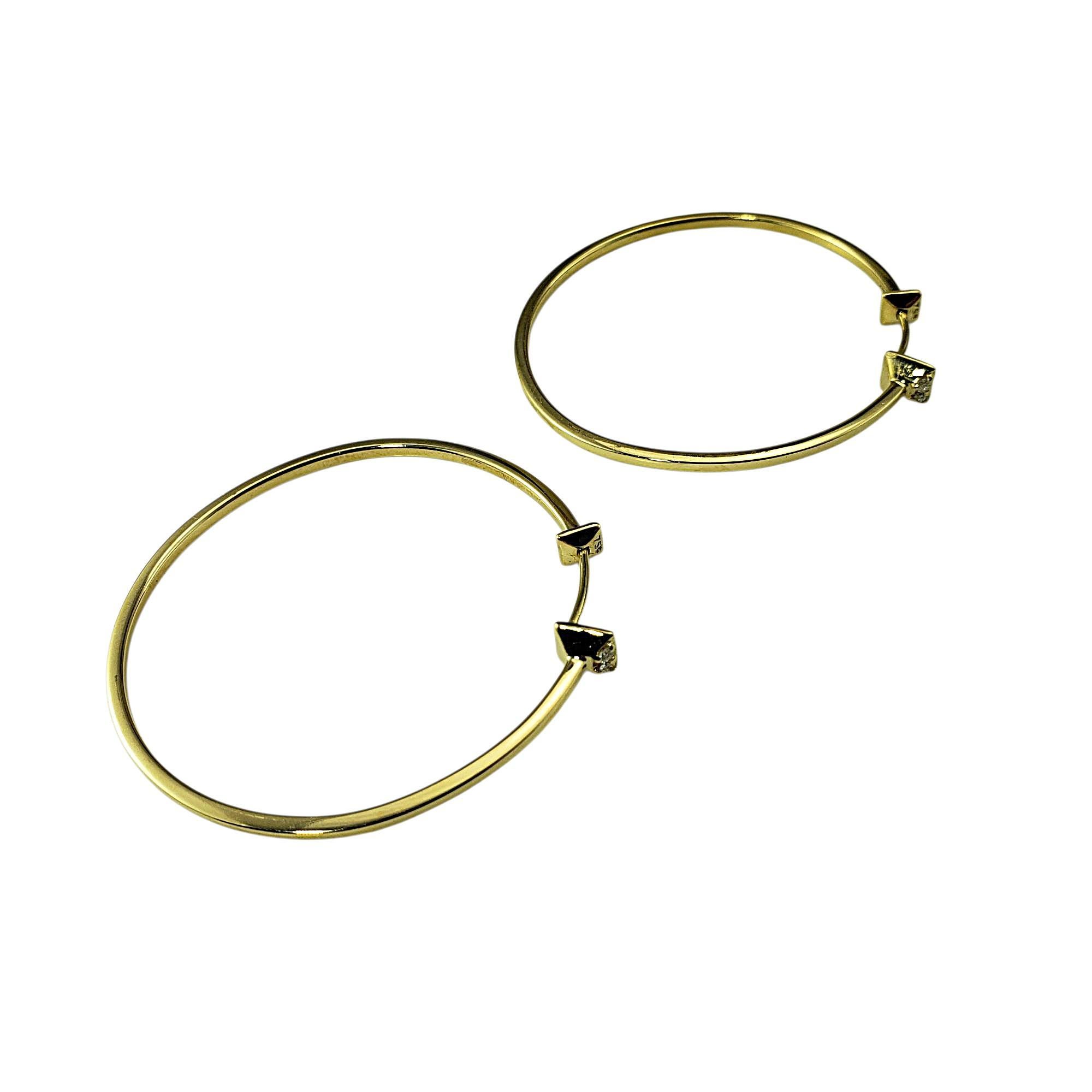 Paul Morelli 18K Gelbgold und Diamanten große Reifen Ohrringe #21969 (Brillantschliff) im Angebot