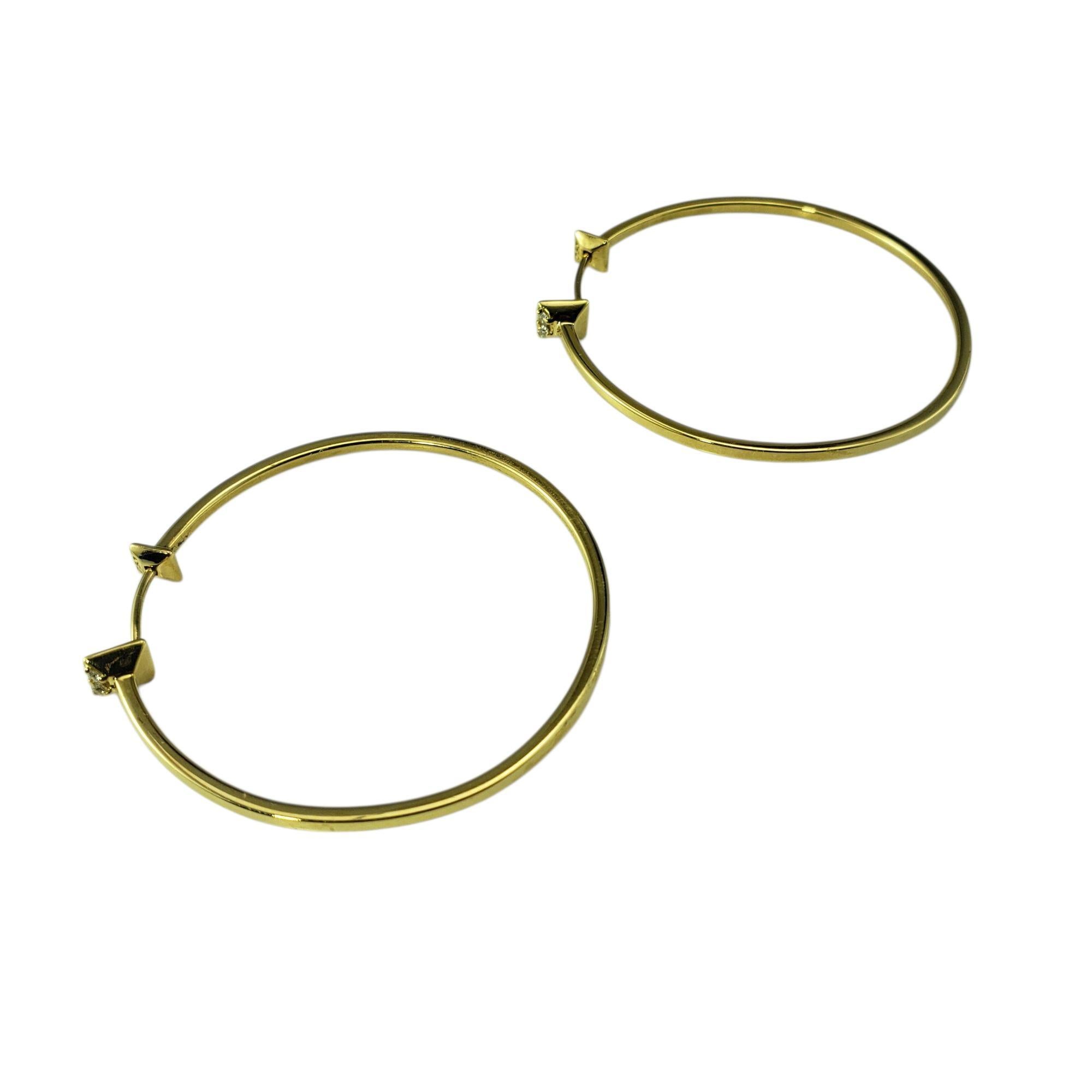 Paul Morelli 18K Gelbgold und Diamanten große Reifen Ohrringe #21969 im Zustand „Gut“ im Angebot in Washington Depot, CT
