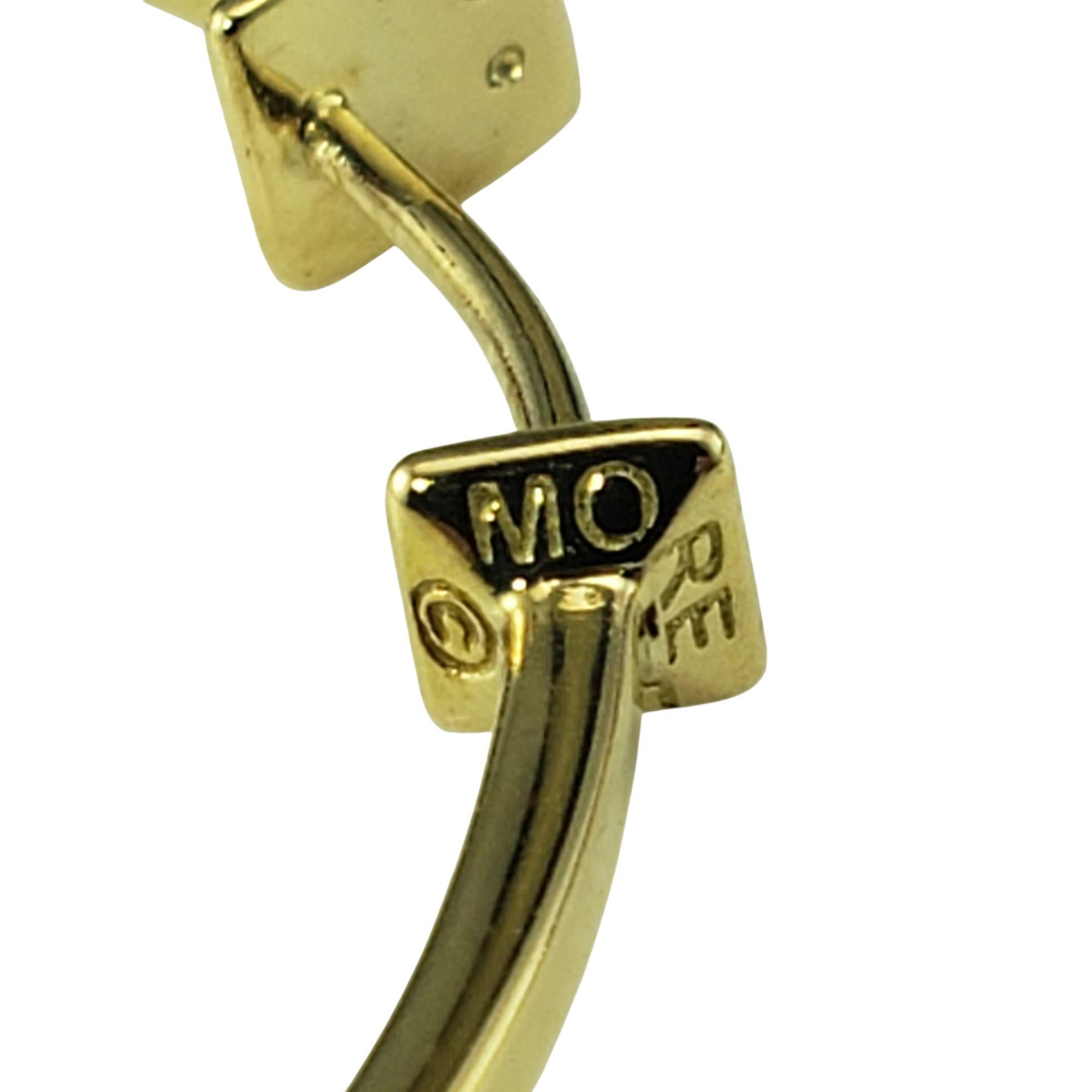 Paul Morelli 18K Gelbgold und Diamanten große Reifen Ohrringe #21969 Damen im Angebot