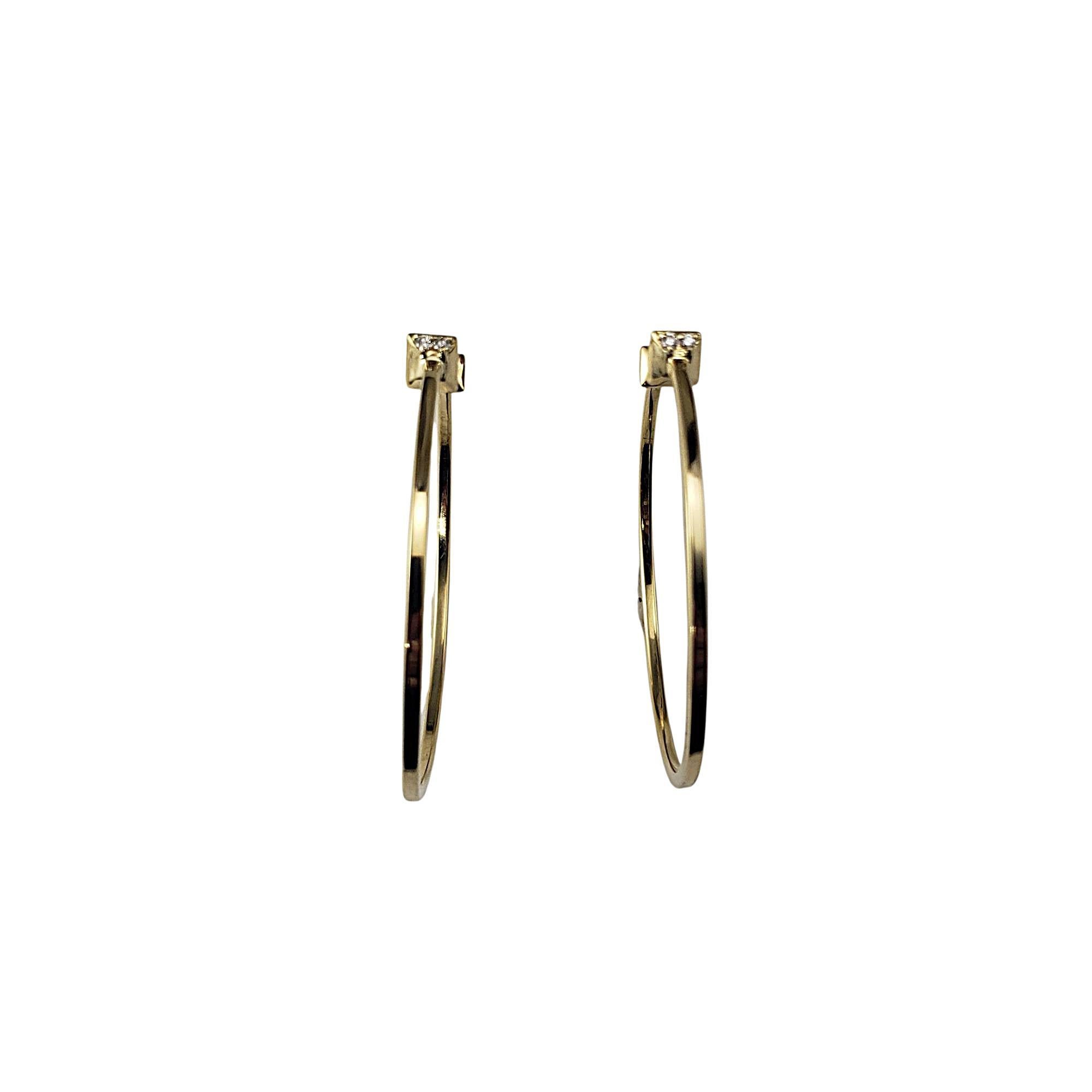 Paul Morelli 18K Gelbgold und Diamanten große Reifen Ohrringe #21969 im Angebot