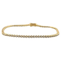 Paul Morelli 18K Yellow Gold Diamond Stitch Tennis Bracelet #18140