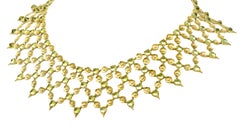 Paul Morelli 30.52 Carat Peridot Diamond 18 Karat Gold Floral Lace Necklace