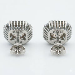 Paul Morelli Pendientes de oro blanco de 18 quilates con espinela rosa y diamante de 3,50 quilates
