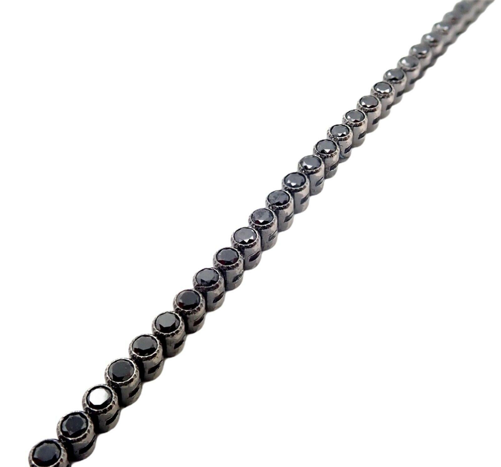 black diamond tennis necklace
