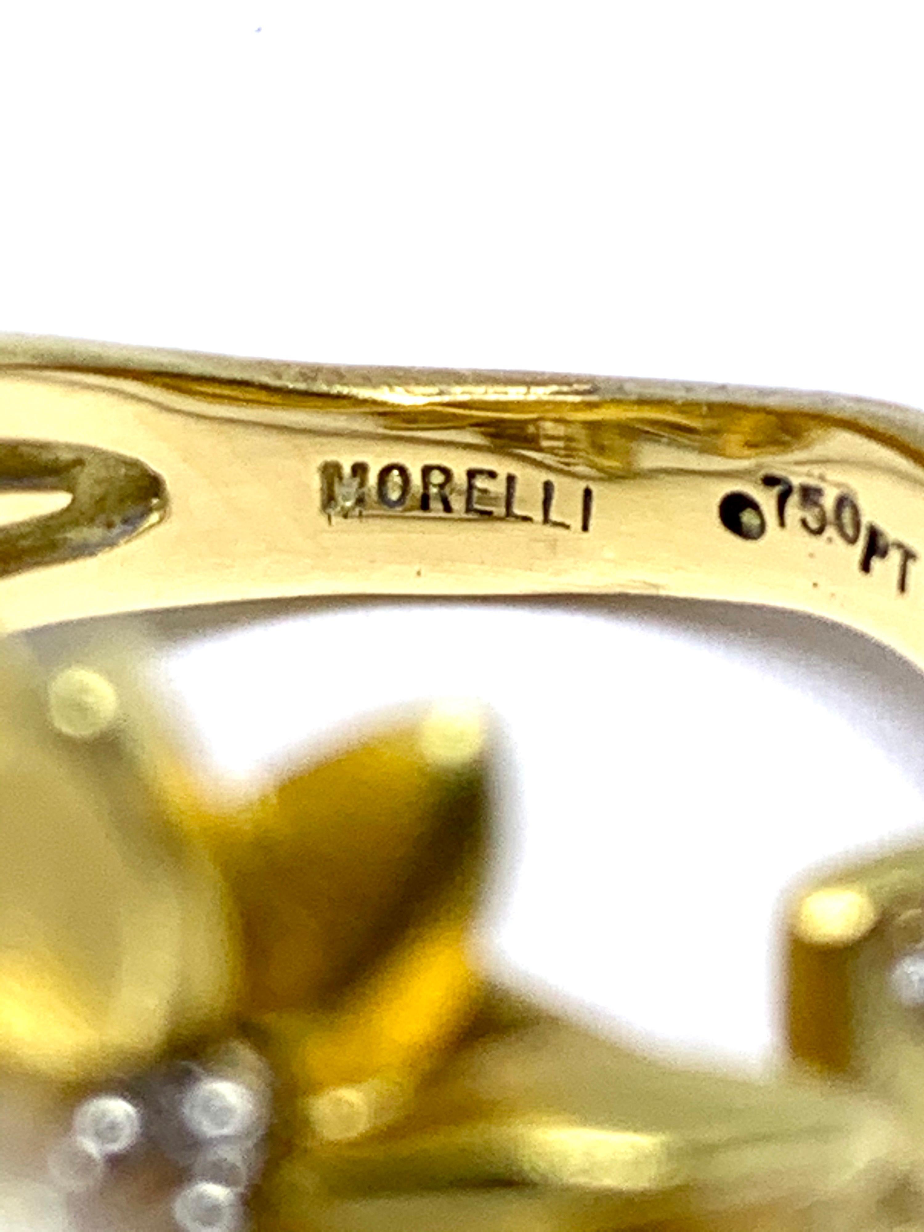 Paul Morelli Cultured Pearl and Diamond 18 Karat Daisy Flower Ring 3