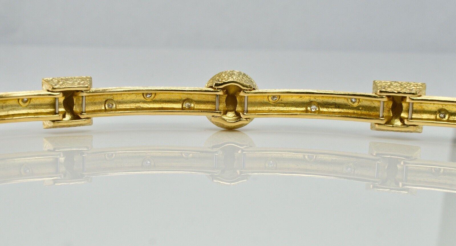 Paul Morelli Diamond Bracelet 18K Gold In Good Condition For Sale In East Brunswick, NJ