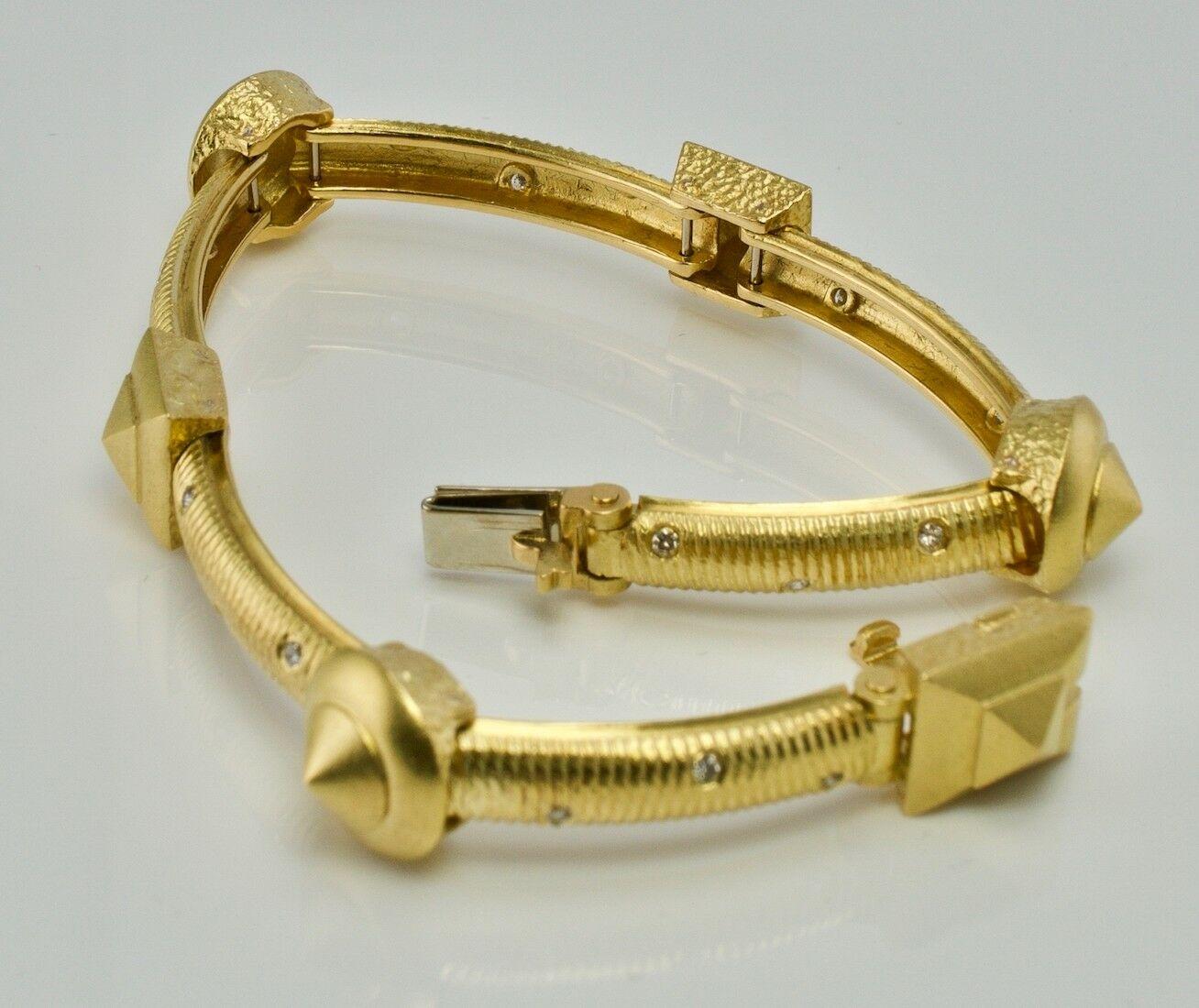 Paul Morelli Diamond Bracelet 18K Gold For Sale 1