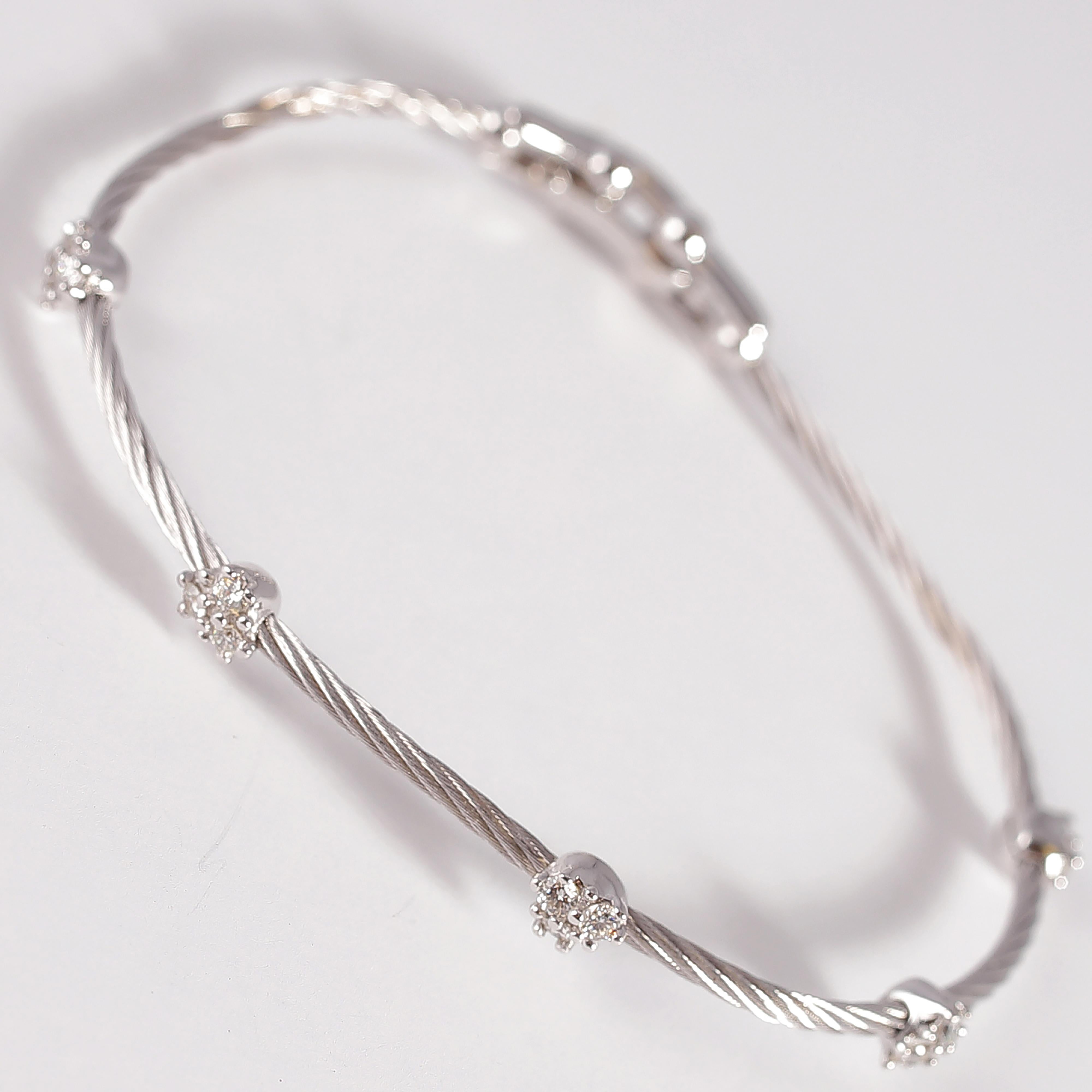 Round Cut Paul Morelli Diamond Bracelet from the Cluster Collection For Sale