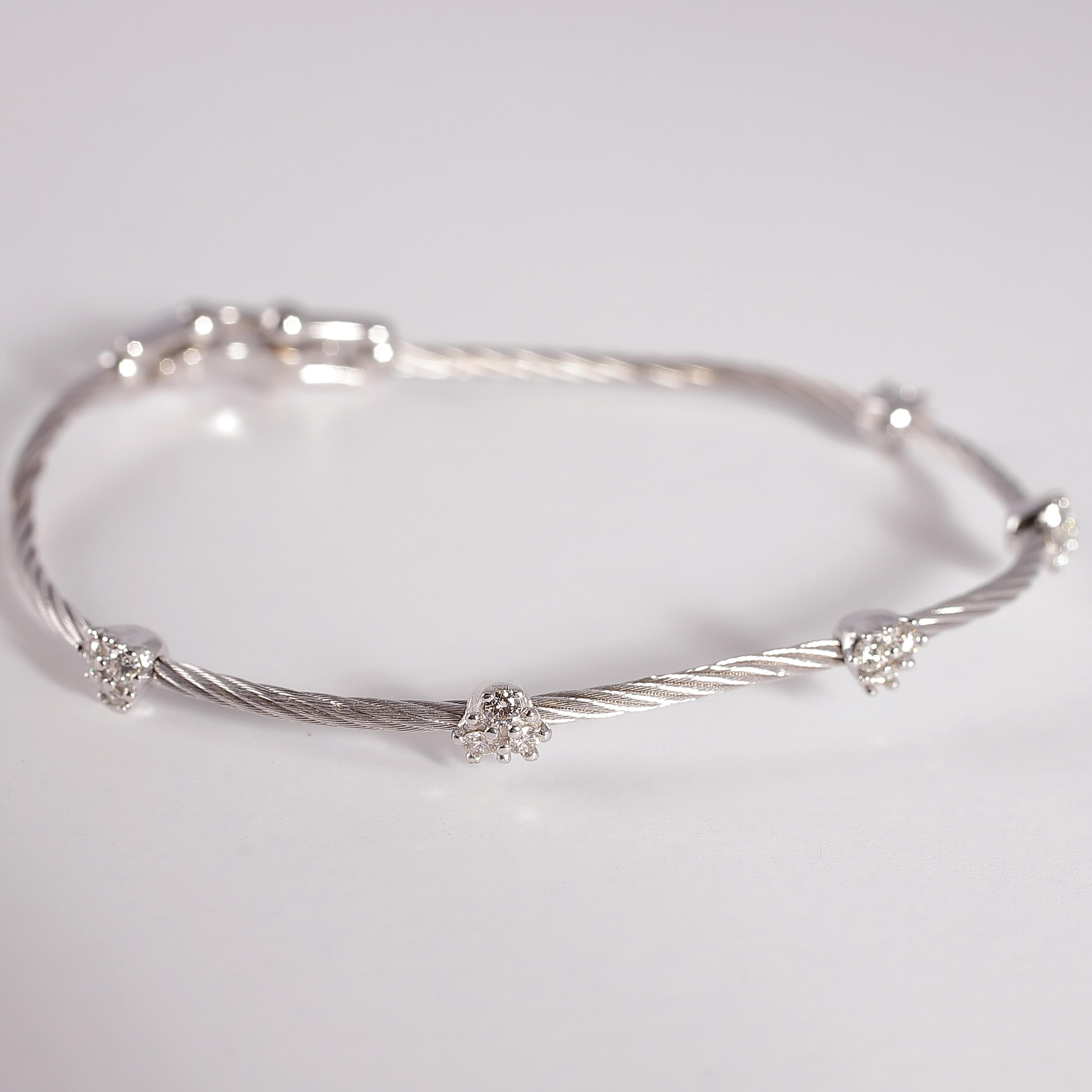 Women's or Men's Paul Morelli Diamond Bracelet from the Cluster Collection For Sale