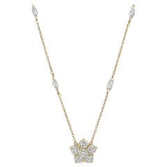 Paul Morelli Diamond Cluster Pendant Necklace with Briolette Stations