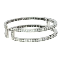 Bracciale a polsino con diamanti Paul Morelli in oro bianco 18 carati ~6,4 carati in totale