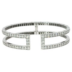 Bracciale a polsino con diamanti Paul Morelli in oro bianco 18 carati ~6,4 carati in totale