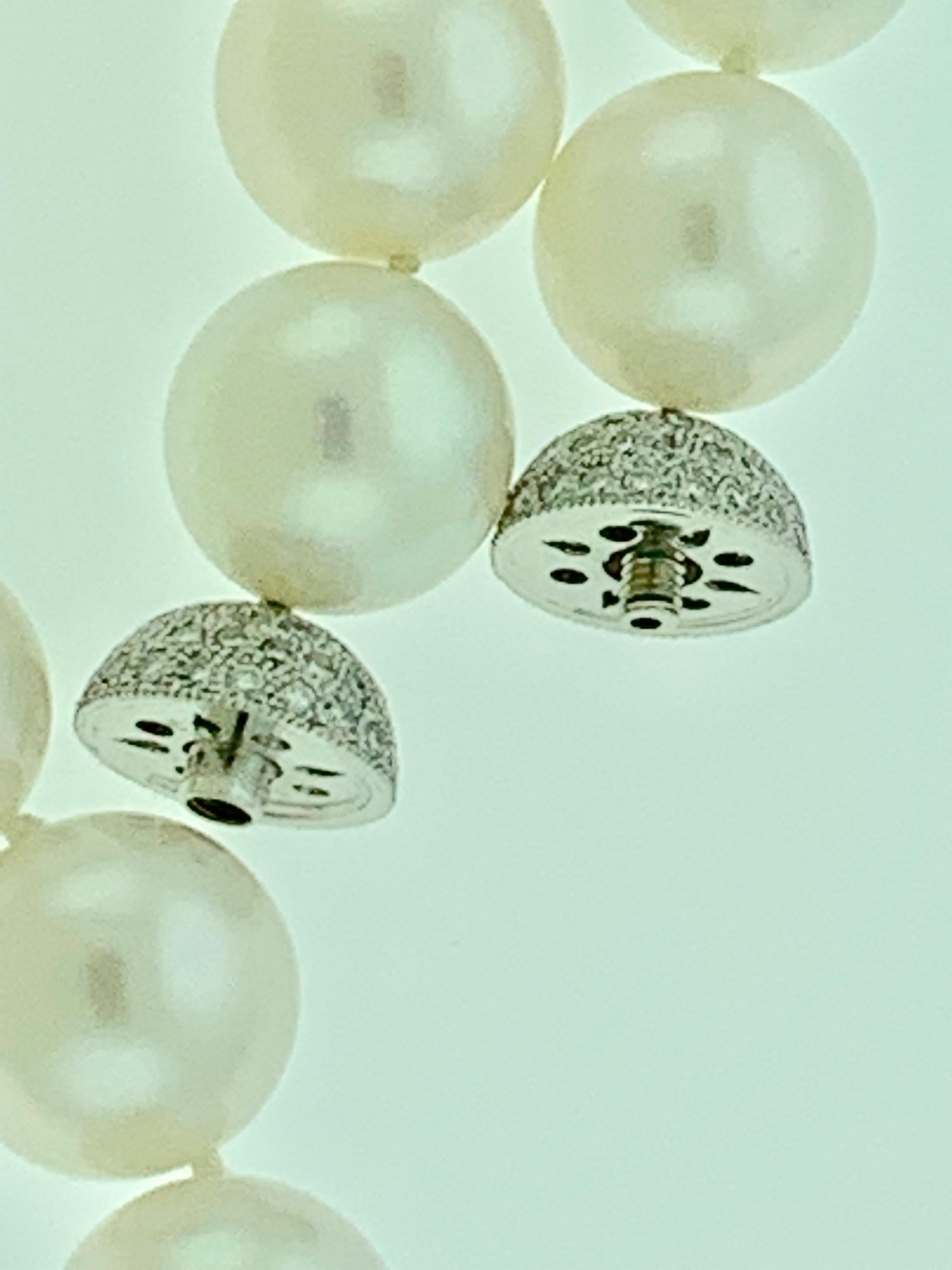Paul Morelli  Collier Opéra avec perles des mers du Sud sans défaut et 4 ct de diamants 36 