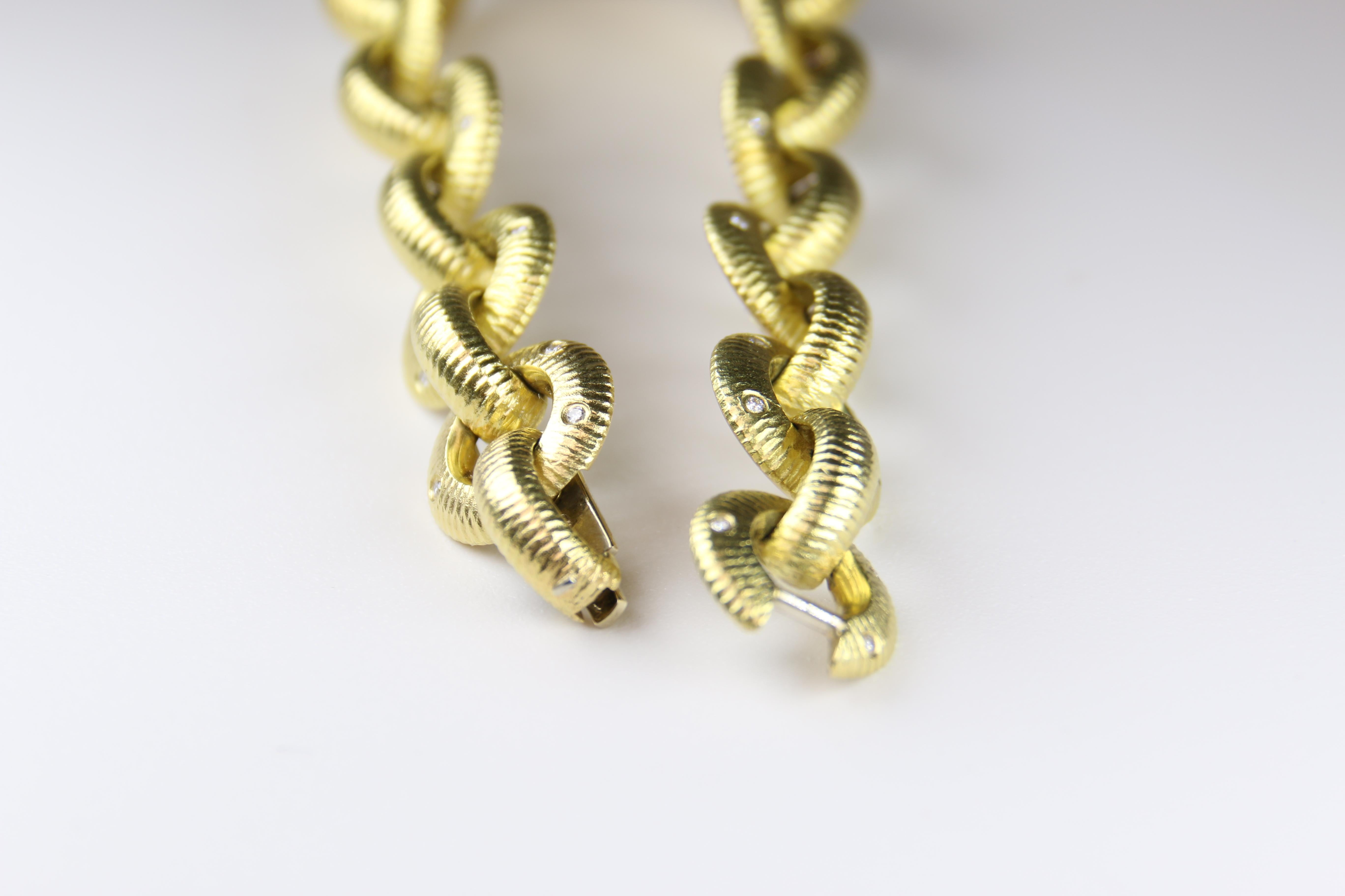Paul Morelli Gold- und Diamantarmband (Rundschliff)