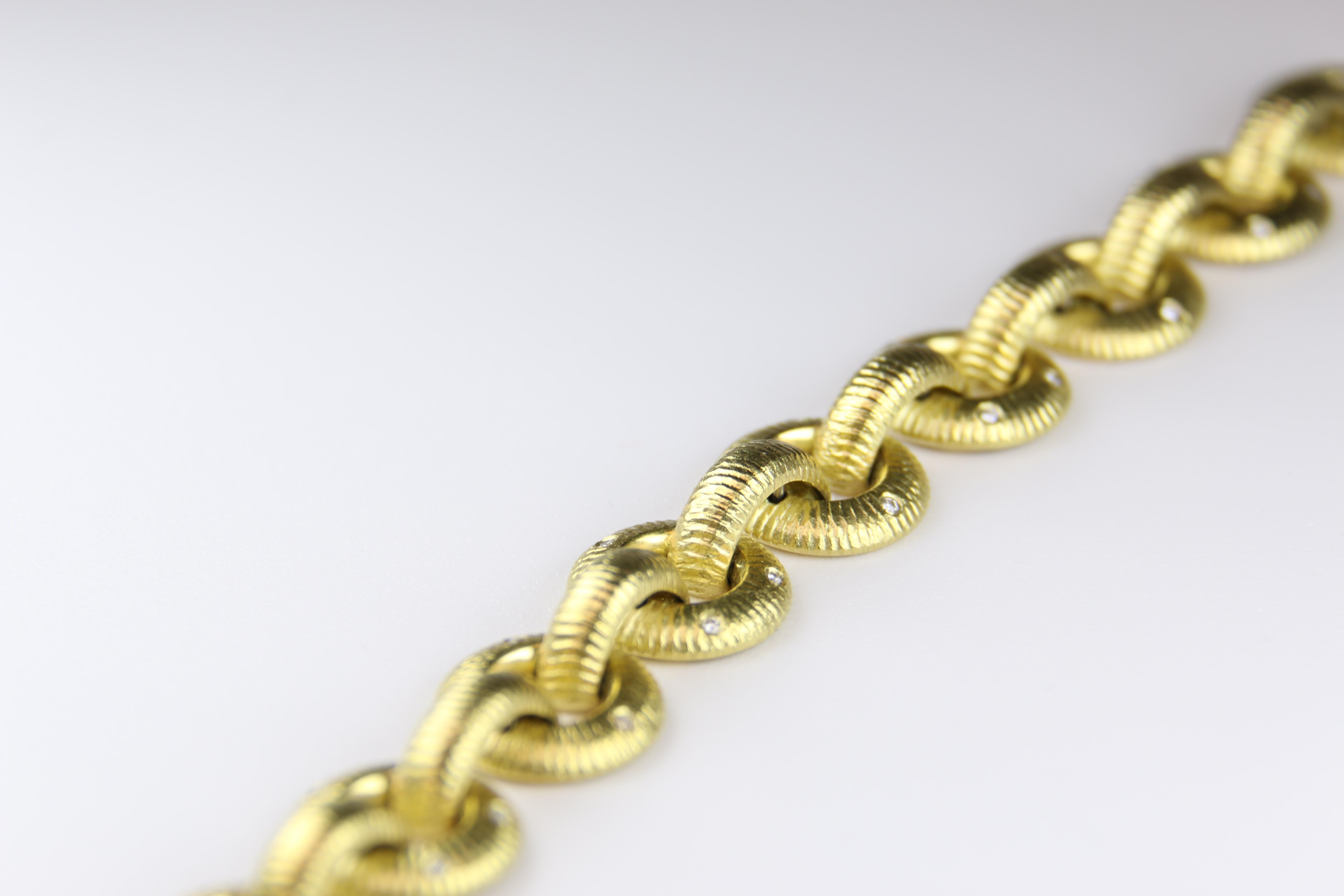 Paul Morelli Gold- und Diamantarmband im Zustand „Gut“ in Dallas, TX