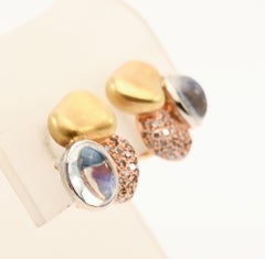 Pendientes Paul Morelli de oro, diamantes y piedra de luna