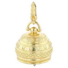 Paul Morelli Gold Temple Bell Pendant in Size Medium