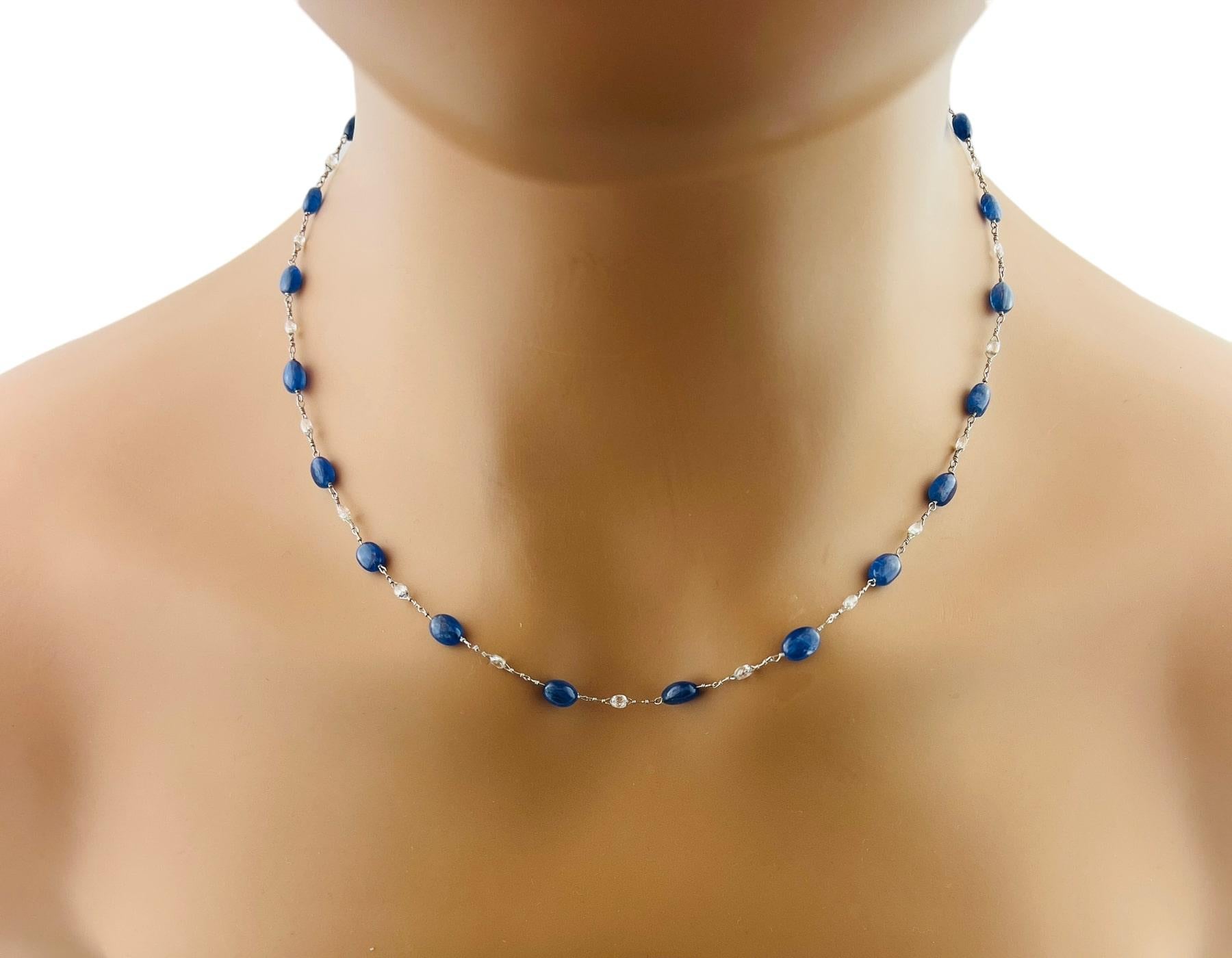 Paul Morelli Platinum Briolette Diamond and Sapphire Necklace 5