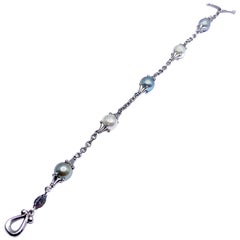 Paul Morelli Tahitian Pearl and Platinum Bracelet