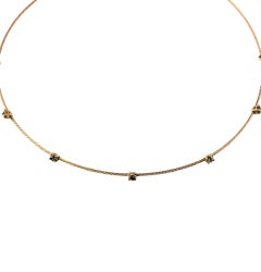Paul Morelli Unity 18K Rose Gold and Diamond Wire Necklace #18510