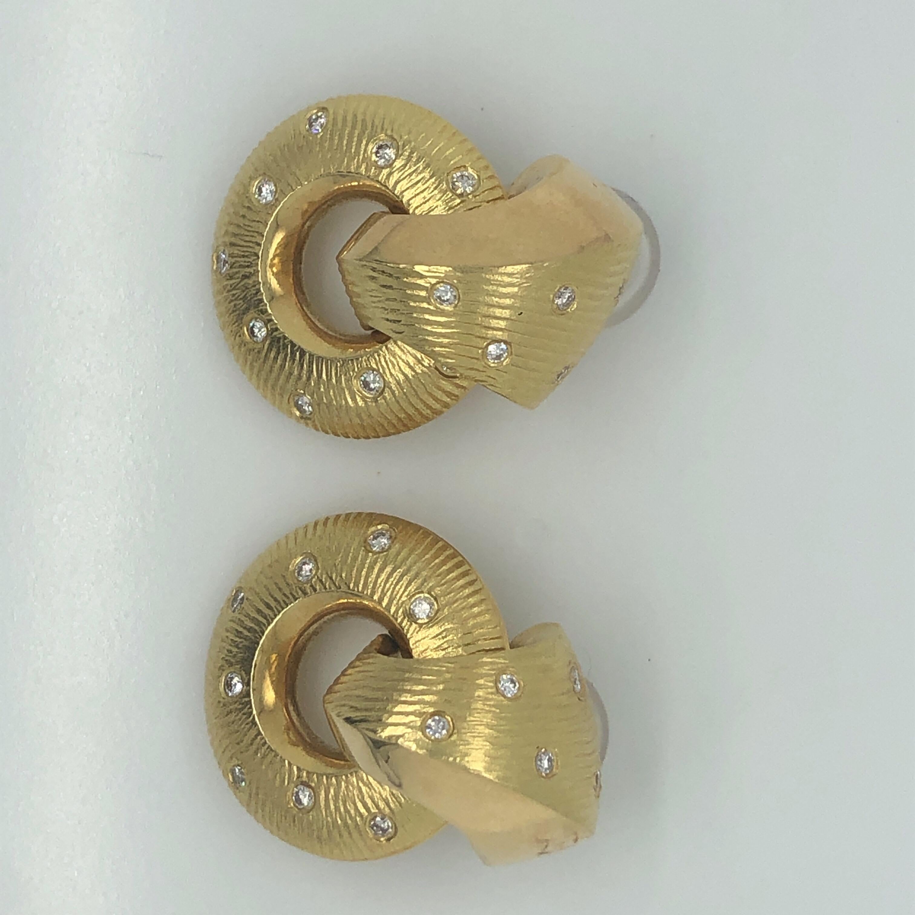 Modern Paul Morelli Yellow Gold Diamond Earrings For Sale