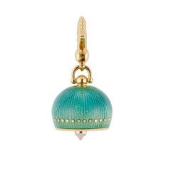 Paul Morelli Yellow Gold Enamel Meditation Bell Pendant