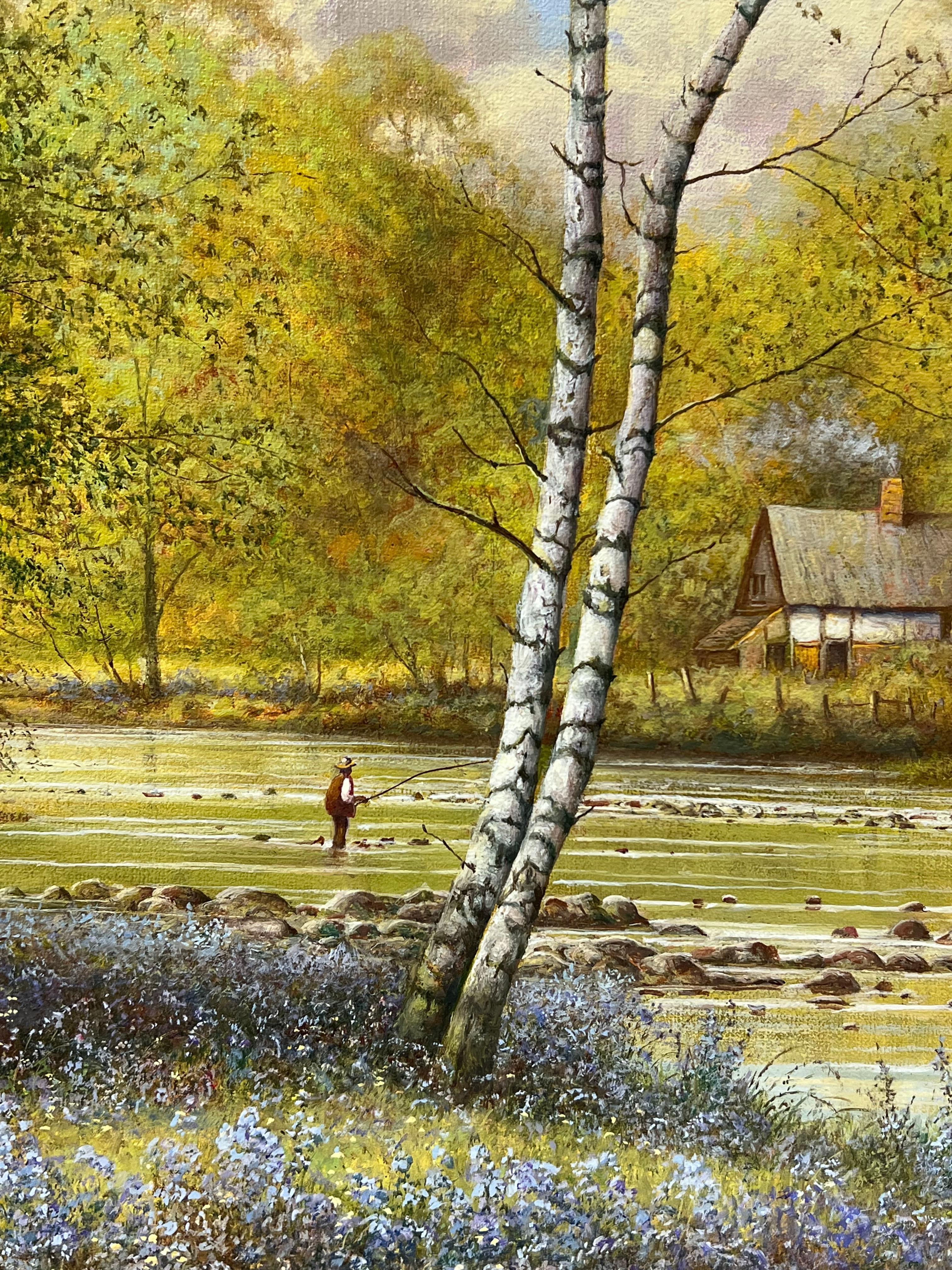 Les bois de jacinthes
par Paul Morgan, Anglais 20e siècle
huile sur panneau signée, encadrée
encadré : 22.5 x 30.5 pouces
tableau : 17.5 x 26 pouces
Collectional : collection privée, Surrey, Angleterre.
Condit : très bon état

Pour plus