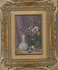 Paul Morgan (b.1940) - 20th Century Oil, Still Life with Delicate Flowers