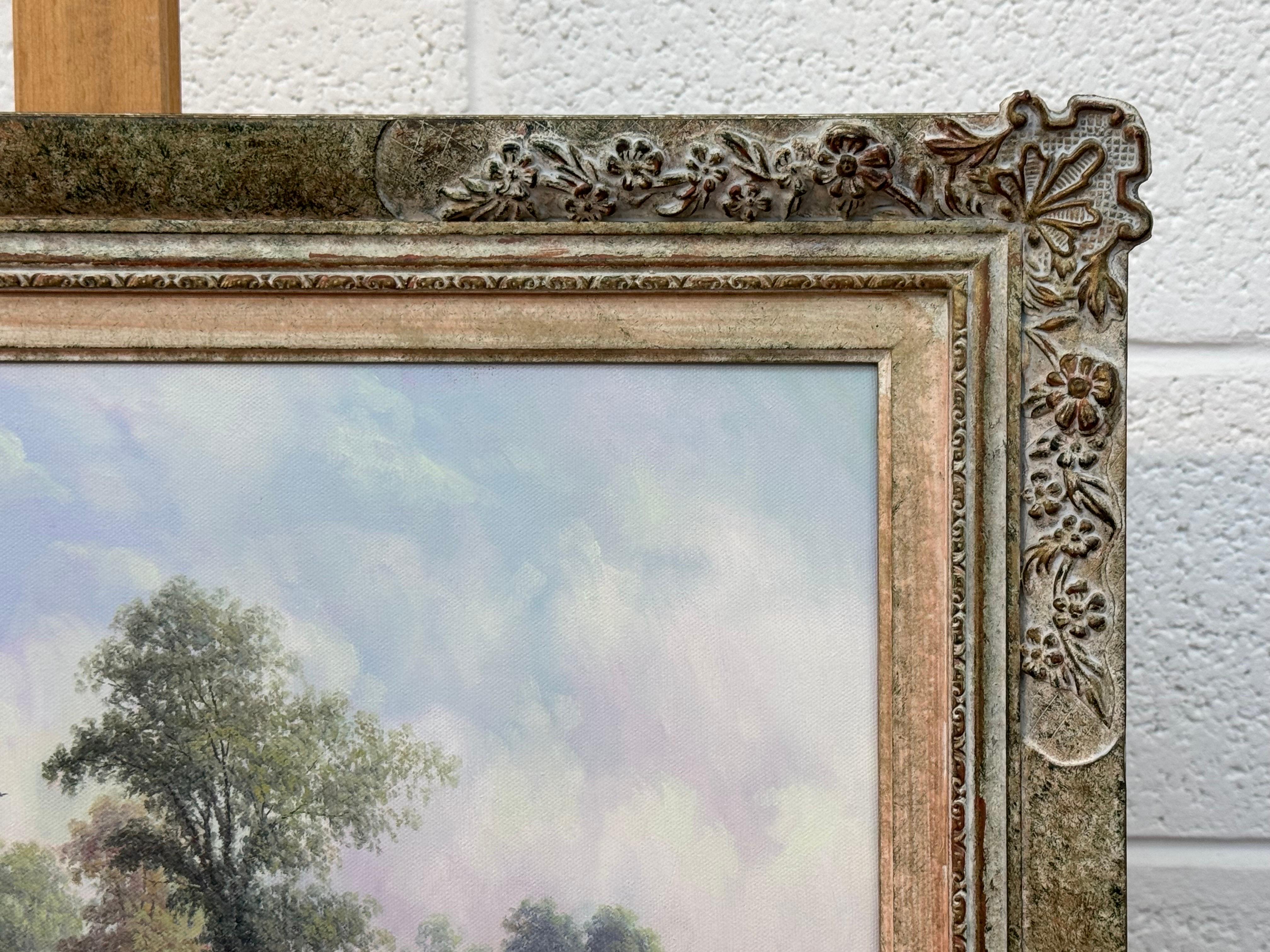 Quadro d'epoca raffigurante il tempo del raccolto nella campagna inglese, realizzato da un artista britannico in vendita 8