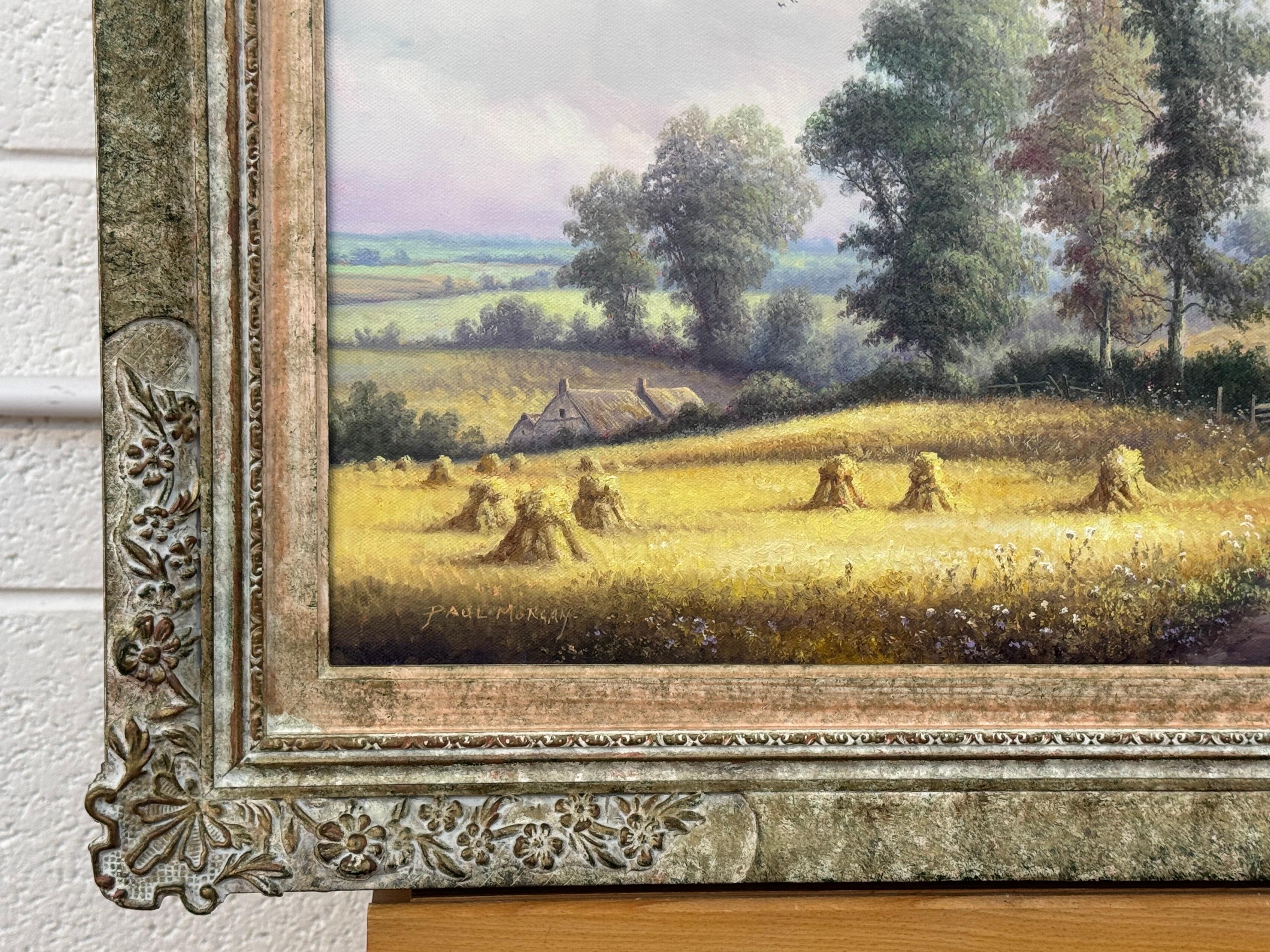 Quadro d'epoca raffigurante il tempo del raccolto nella campagna inglese, realizzato dall'artista britannico del XX secolo Paul Morgan 

L'arte misura 20 x 16 pollici 
La cornice misura 25,5 x 21,5 pollici 

Paul Morgan è nato a Barking, nell'Essex,