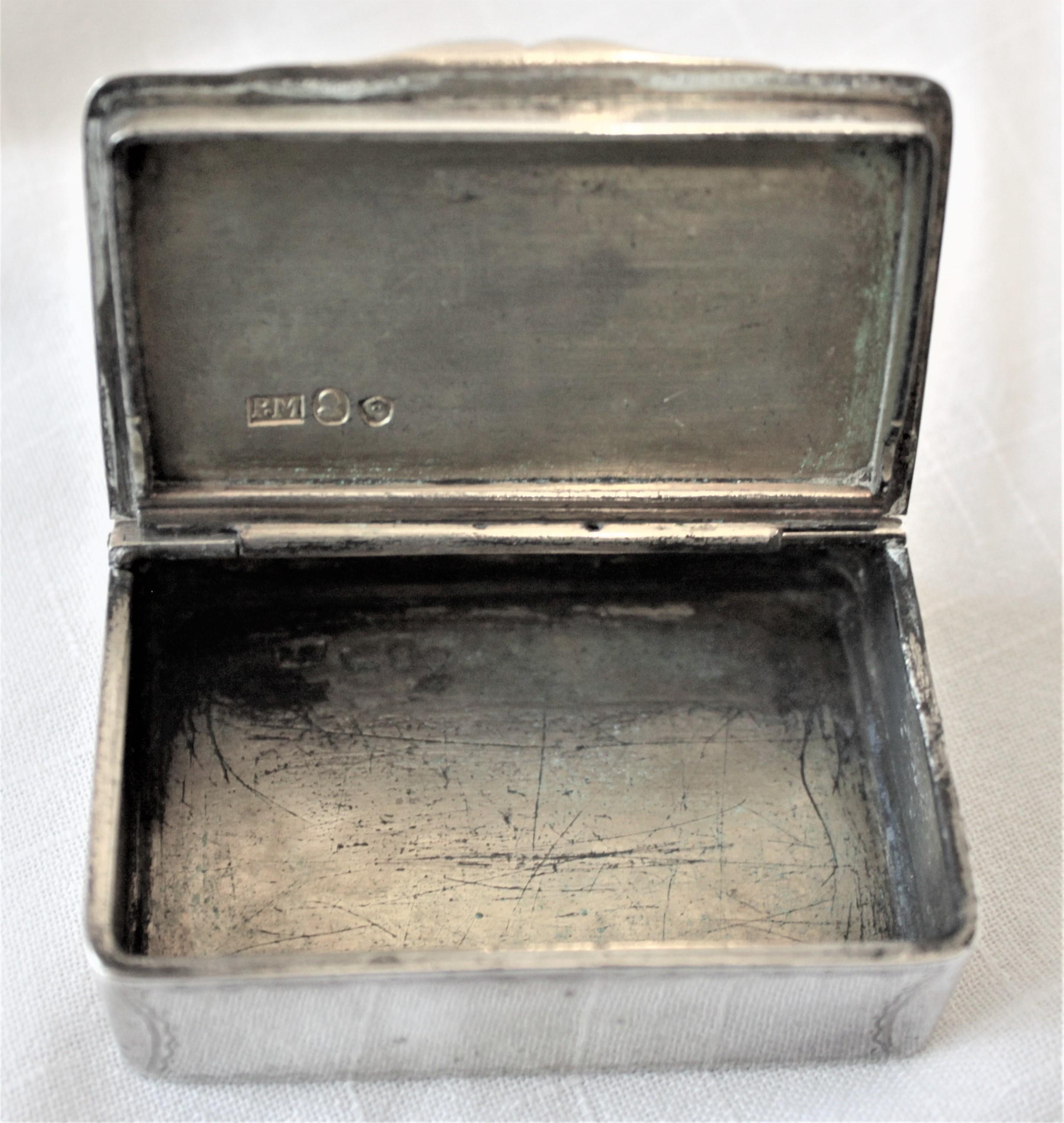 Paul Morin Antique Pre-Confederation Canadian Sterling Silver Snuff Box For Sale 3