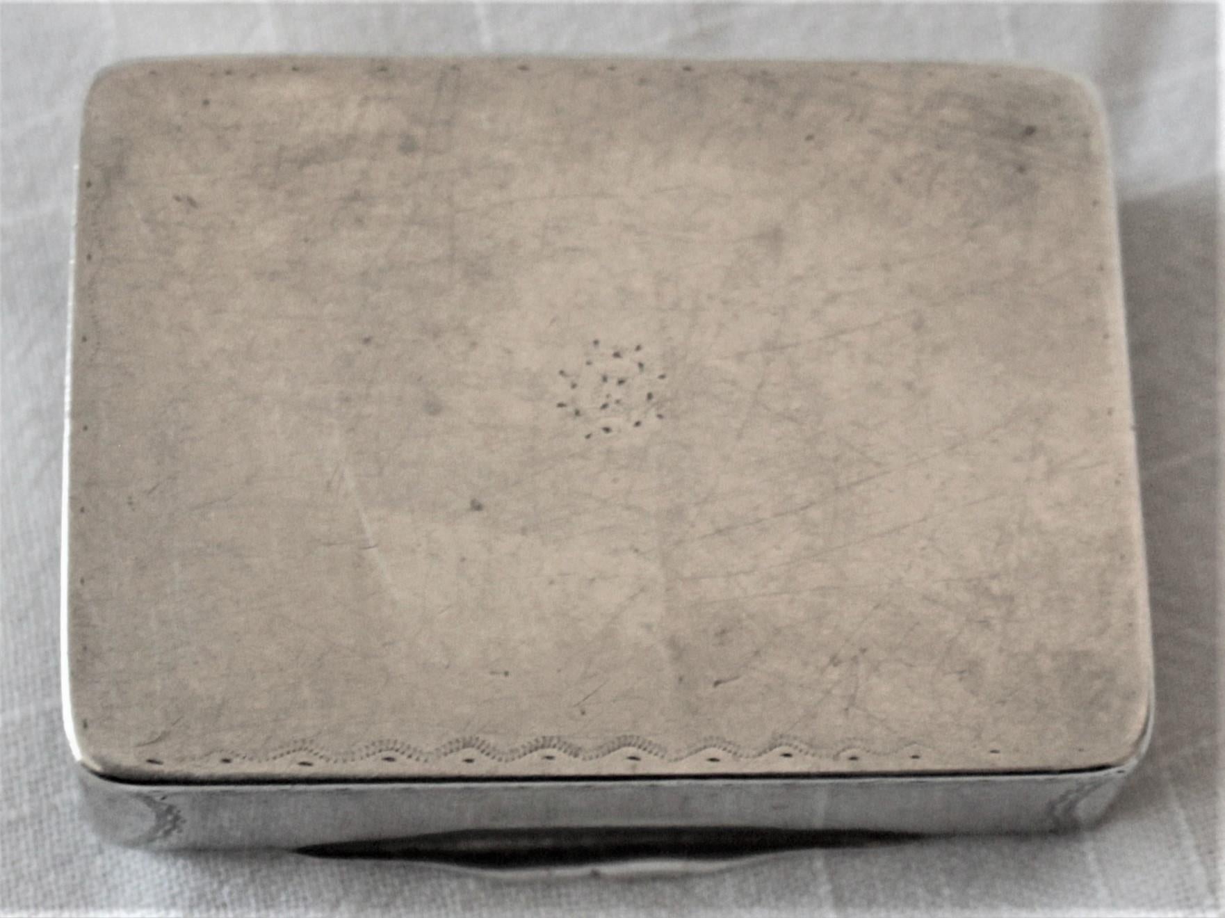 Paul Morin Antique Pre-Confederation Canadian Sterling Silver Snuff Box For Sale 2