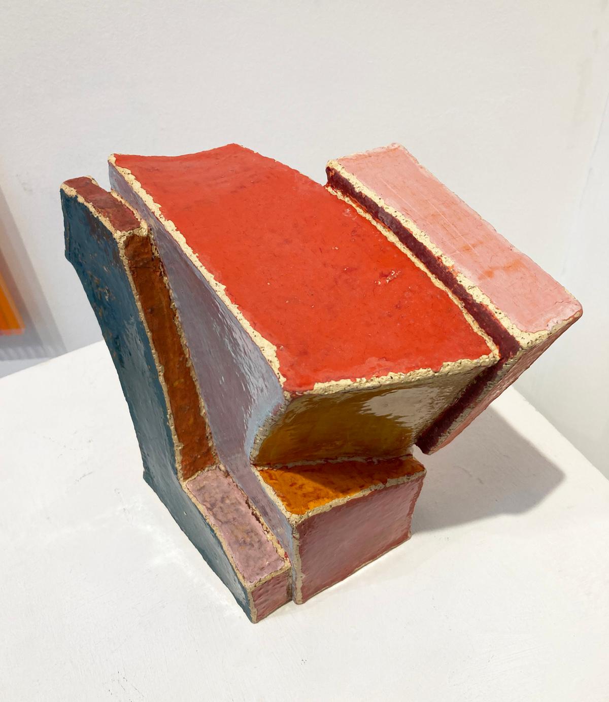 The Famous Merengue - contemporary abstract colorful geometric sculpture - Sculpture by Paul Morley