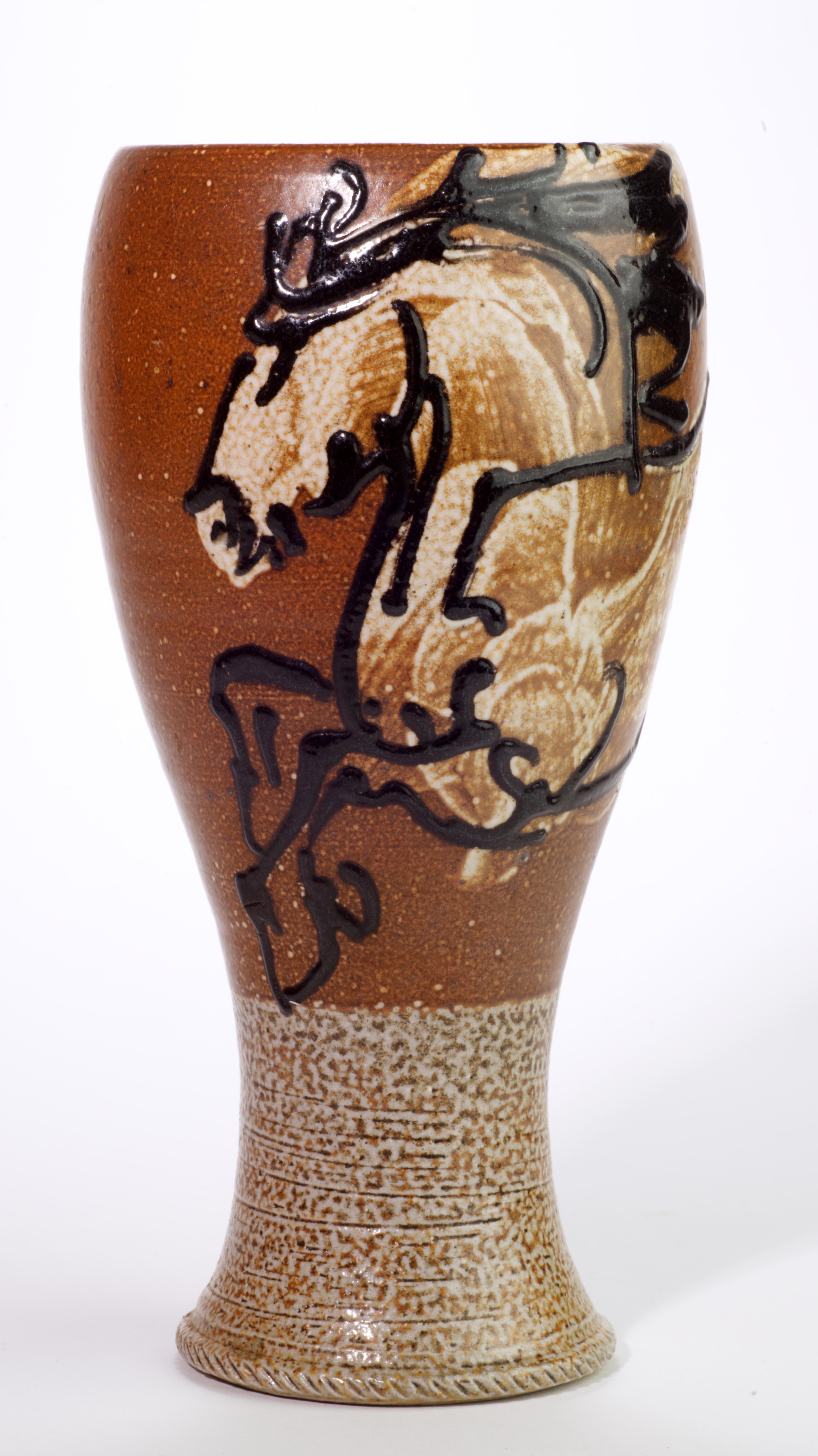 Organico moderno Paul Morris per Rock Hard Salt Glaze Vase, American Studio Pottery in vendita