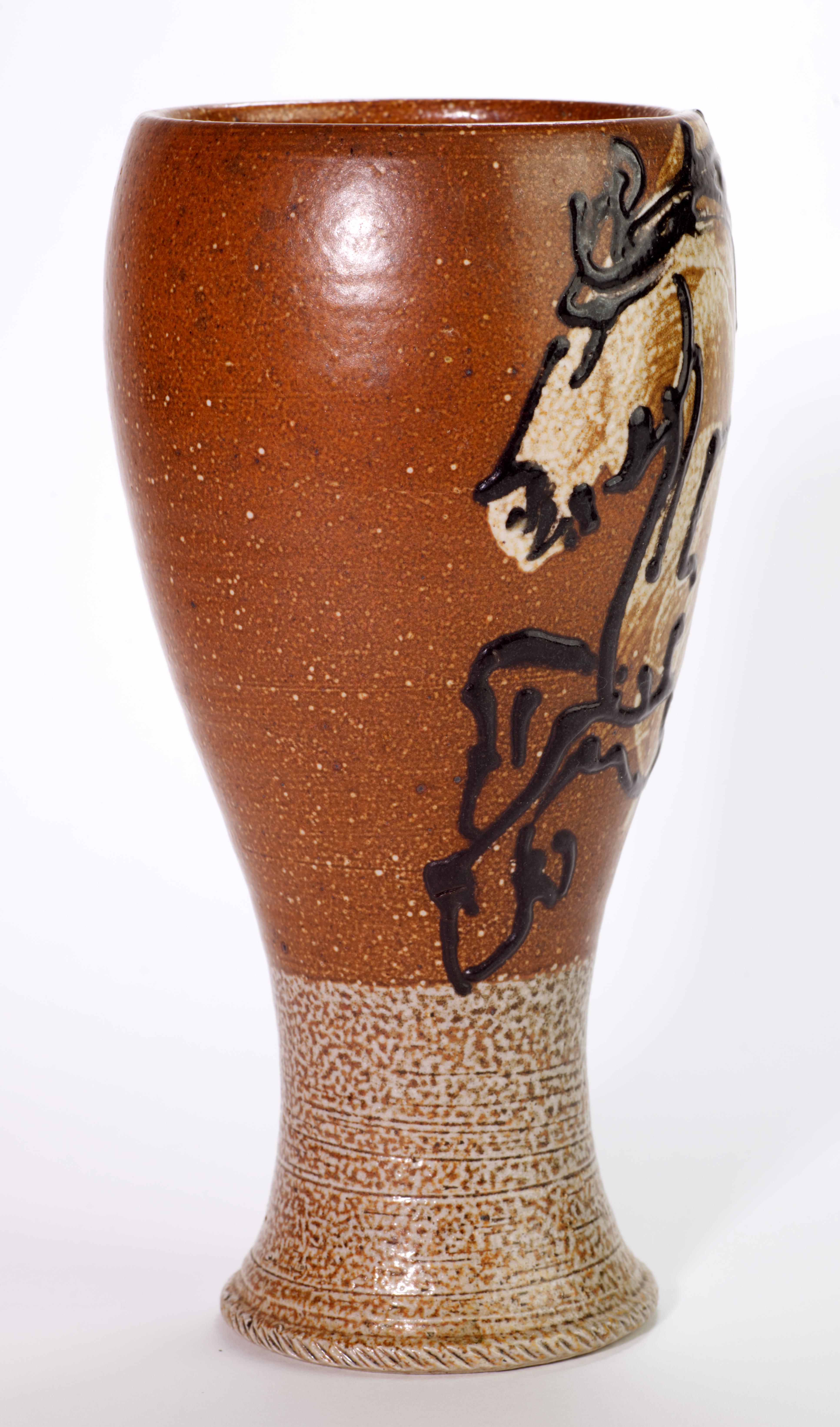Americano Paul Morris per Rock Hard Salt Glaze Vase, American Studio Pottery in vendita