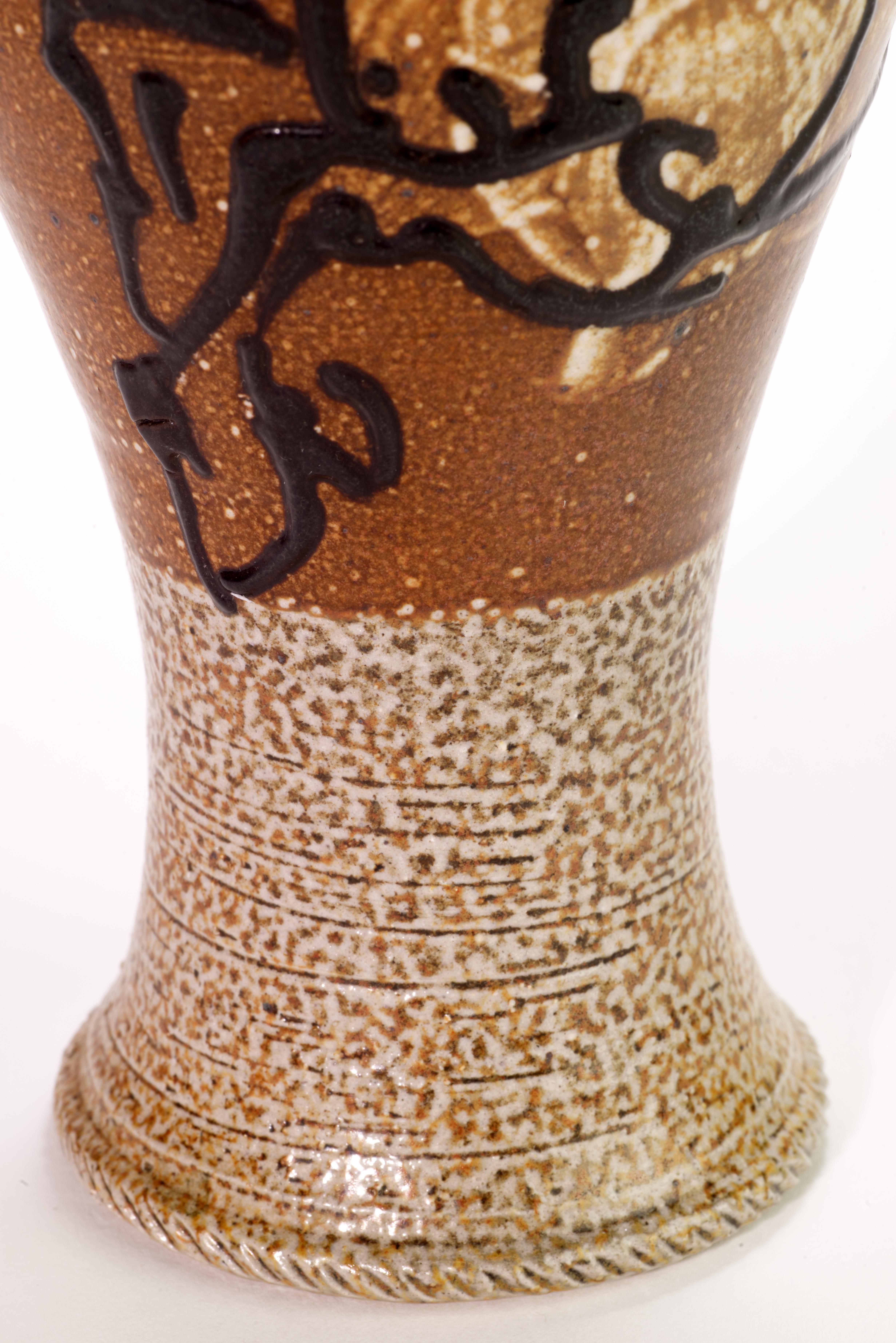 XX secolo Paul Morris per Rock Hard Salt Glaze Vase, American Studio Pottery in vendita