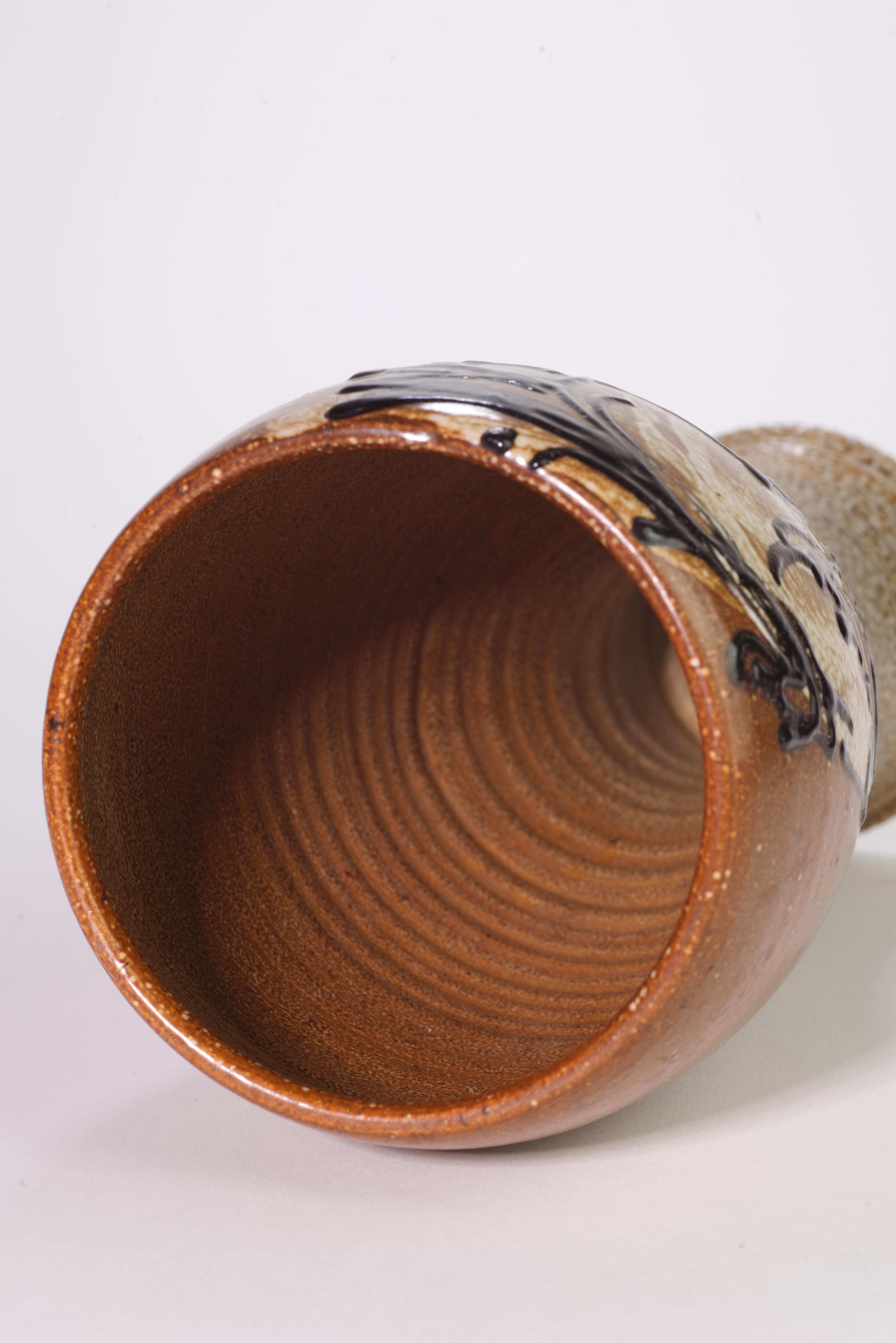 Paul Morris per Rock Hard Salt Glaze Vase, American Studio Pottery in vendita 1