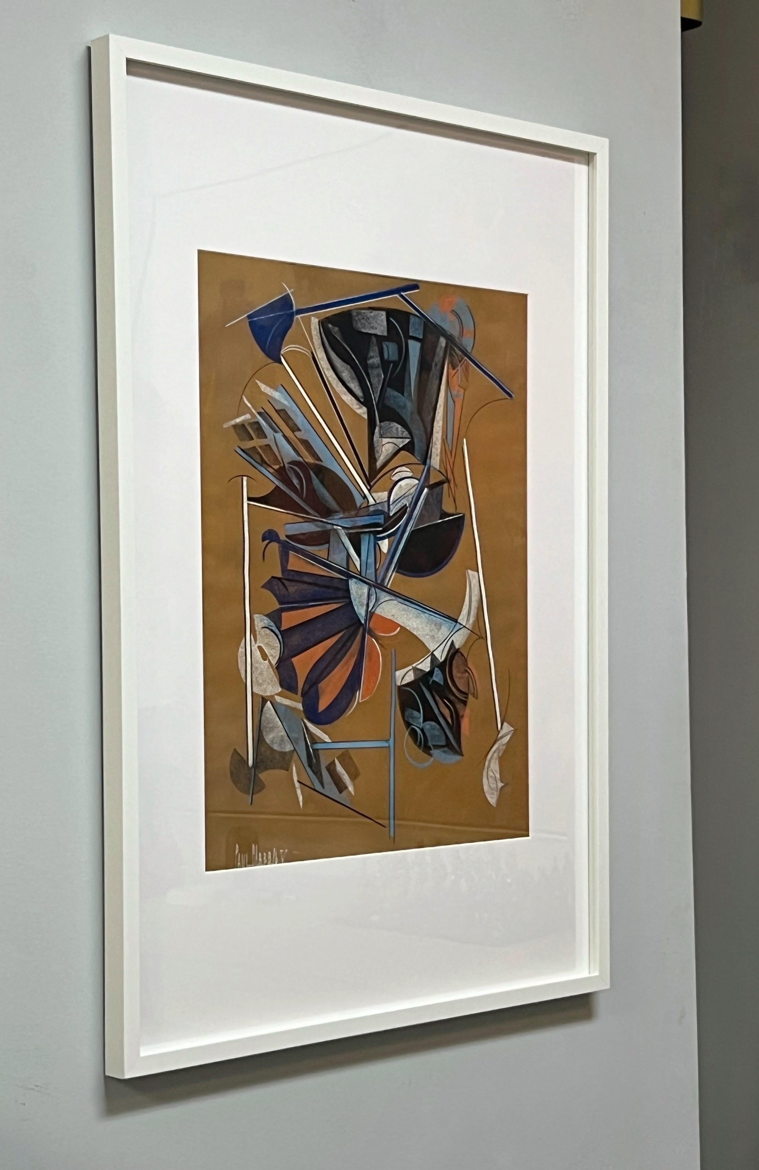 Paul Nabb Pittura cubista astratta a pastello in vendita 1