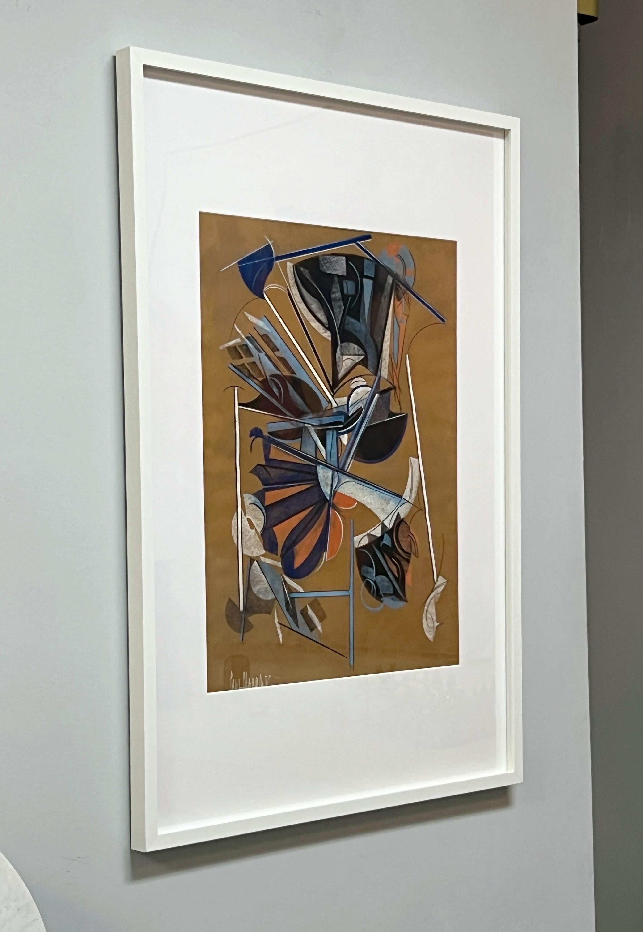 Paul Nabb Pittura cubista astratta a pastello in vendita 2