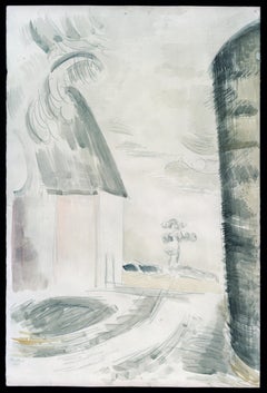 Paul Nash Haystack Oxenbridge Farmhouse Iden Watercolour Paper 1923 Redfern